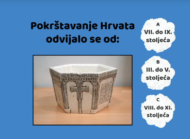 Pokrštenje Hrvata – interaktivne vježbe